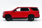 2025 Chevrolet Tahoe PPV Police Pursuit Vehicle 1/25 Diecast Police Car Model Builder Kit Motormax 76816 RED