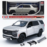 2025 Chevrolet Tahoe PPV Police Pursuit Vehicle 1/25 Diecast Police Car Model Builder Kit Motormax 76816 Silver