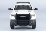 2019 Ram 1500 Laramie Crew Cab with Camper Cap Police Pickup Truck 1:27 Diecast Model Motormax Law Enforcement Series 76817 WHITE