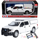 2019 Ford F-150 Lariat Crew Cab Police Pickup Truck Blank Builder Kit White 1:27 Motormax Law Enforcement Series Builder Kit 76818