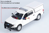 2019 Ford F-150 Lariat Crew Cab Police Pickup Truck Blank Builder Kit White 1:27 Motormax Law Enforcement Series Builder Kit 76818