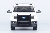 2019 Ford F-150 Lariat Crew Cab Police Pickup Truck Blank Builder Kit White 1:27 Motormax Law Enforcement Series Builder Kit 76818