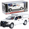 2019 Ford F-150 Lariat Crew Cab Police Pickup Truck Blank Builder Kit White 1:27 Motormax Law Enforcement Series Builder Kit 76818