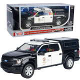 2019 Ford F-150 Lariat Crew Cab LAPD (Los Angeles Police Department) Bomb Squad Unit Police Pickup Truck Black&White 1:27 Motormax Law Enforcement Series 76819
