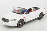 2013 FORD TAURUS POLICE CAR UNMARKED WHITE 1:24 DIECAST MODEL MOTORMAX 76924 Builder Kit