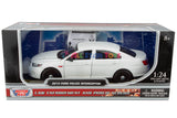 2013 FORD TAURUS POLICE CAR UNMARKED WHITE 1:24 DIECAST MODEL MOTORMAX 76924 Builder Kit
