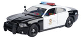 2011 Dodge Charger Police LOS ANGELES POLICE DEPARTMENT LAPD Pursuit Car Black and White 1:24 Diecast Model Toy Car by MOTORMAX 76947