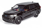 2022 Ford Explorer Police Interceptor Utility Unmarked Builder Kit Black 1:24 Diecast Model by MOTORMAX 76988 Black KIT
