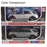 2022 Ford Explorer Police Interceptor Utility Unmarked Builder Kit 1:24 Diecast Model by MOTORMAX 76988 Grey Window Box