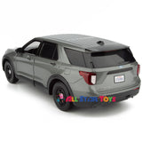 2022 Ford Explorer Police Interceptor Utility Unmarked Builder Kit 1:24 Diecast Model by MOTORMAX 76988 Grey Window Box