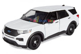 2022 Ford Explorer Police Interceptor Utility Unmarked Builder Kit White 1:24 Diecast Model by MOTORMAX 76988 WHITE KIT