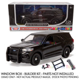 2022 Ford Explorer Police Interceptor Utility Unmarked Builder Kit Black 1:24 Diecast Model by MOTORMAX 76988 Black KIT