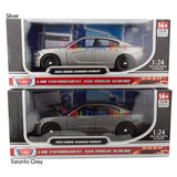 2023 Dodge Charger Police Pursuit Car Blank Silver w/ Light bar 1/24 Diecast Model Builder Kit Motormax 76996