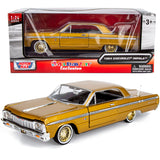 Motormax Get Low Series 1964 Chevrolet Impala Hard Top Lowrider 1:24 Diecast Model GOLD 79021 All Star Toys Exclusive