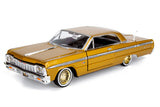 Motormax Get Low Series 1964 Chevrolet Impala Hard Top Lowrider 1:24 Diecast Model GOLD 79021 All Star Toys Exclusive