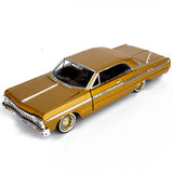 Motormax Get Low Series 1964 Chevrolet Impala Hard Top Lowrider 1:24 Diecast Model GOLD 79021 All Star Toys Exclusive
