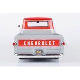 1958 Chevy Apache Fleetside Pickup Truck Lowrider Gray with Red Top Motormax Get Low Series 1/24 Diecast Model Car 79033