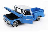 Motormax 1966 GMC C1000 Fenderside DIecast Model Blue 79035 1/24