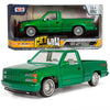 1992 Chevrolet C1500 454SS Pickup Chevy Lowrider Truck Green w/ White Interior 1/24 Diecast Model Car All Star Toys Exclusive Get Low Series 79036