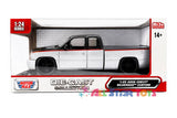 2006 Chevrolet Silverado 1500 Custom 1:25 Diecast Model by MotorMax 79039 Black and Silver