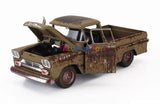 Motormax 1958 Chevy Apache Pickup Weathered Treasures Barn Find 1/24 Scale Diecast Model Car 79072