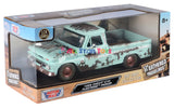 Motormax 1966 Chevy C10 Pickup Weathered Treasueres Barn Find 1/24 Scale Diecast Model Car 79073