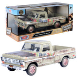 Motormax 1969 Ford F-100 Pickup Truck Weathered Treasures Barn Find 1/24 Scale Diecast Model Car 79074