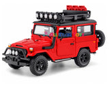 Motormax 1:24 Toyota FJ40 Land Cruiser Off Road Series Red 79137RED