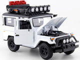 Motormax 1:24 Toyota FJ40 Land Cruiser Off Road Series White 79137WHITE