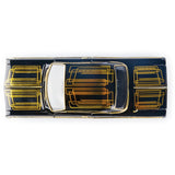 1964 Chevrolet Impala Midnight Eclipse Series Black with Gold Trims, Lowrider Wheels 1:24 Diecast Model 79202 Black