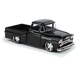 1958 Chevy Apache Fleetside Pickup Truck Lowrider Motormax Maxx Design Series 1/24 Diecast Model Car 79311MX Black