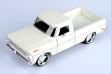 1969 Ford F-100 Pickup Truck White with Custom Wheels Lowrider 1:24 Scale Diecast Model by Motormax Maxx Design 79315MX