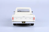 1969 Ford F-100 Pickup Truck White with Custom Wheels Lowrider 1:24 Scale Diecast Model by Motormax Maxx Design 79315MX
