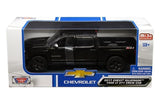 2017 Chevrolet Silverado 1500 LT Z71 Crew Cab 1:27 Diecast Model by MotorMax 79348 Black