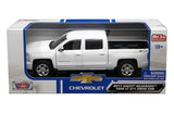 2017 Chevrolet Silverado 1500 LT Z71 Crew Cab 1:27 Diecast Model by MotorMax 79348 WHITE