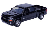 2017 Chevrolet Silverado 1500 LT Z71 Crew Cab 1:27 Diecast Model by MotorMax 79348 Black