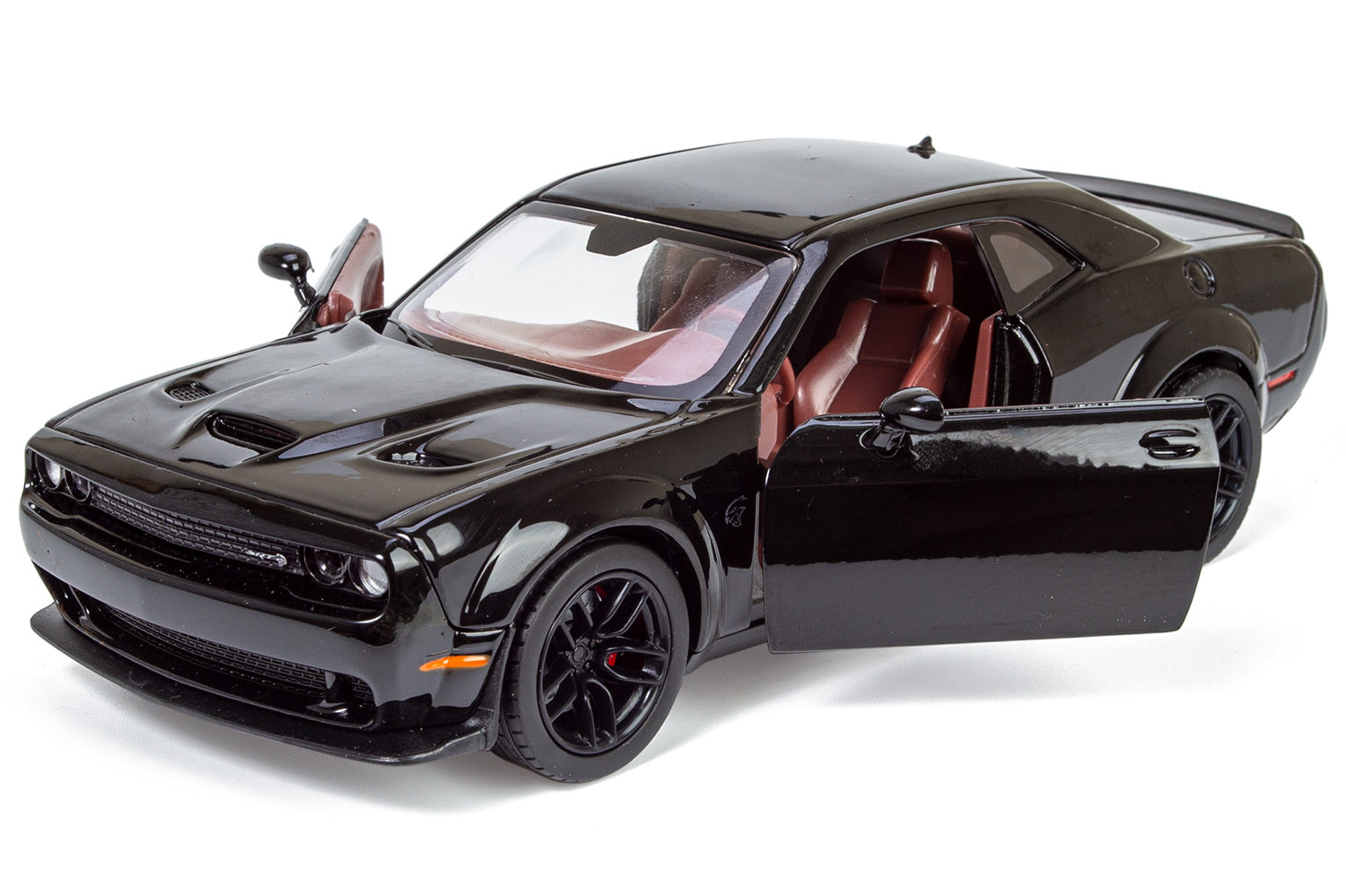 Modellino Dodge Challenger SRT Hellcat 1:22 Die-Cast &ndash; Con Luci, Suoni E Funzione Pullback, Apertura Porte E Cofano, Regalo Per Adulti E Bambini