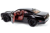 All Star Toys Exclusive 2018 Dodge Challenger SRT Hellcat Widebody Black with Red Interior 1/24 Diecast Model Car Motormax 79350 Black AST Edition