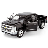 All Star Toys Exclusive 1:27 2018 CHEVY SILVERADO 1500 LTZ Crew Cab Black with Chrome Trims 79353