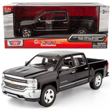 All Star Toys Exclusive 1:27 2018 CHEVY SILVERADO 1500 LTZ Crew Cab Black with Chrome Trims 79353