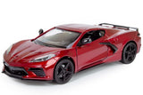 2020 Chevrolet Corvette C8 Stingray Red Mist Metallic Tintcoat 1:24 Scale Model All Star Toys Exclusive Motormax 79360