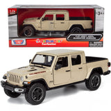 2021 Jeep Gladiator Rubicon (Hard Top) 1:27 Scale Diecast Model Car Gobi Sand Motormax 79368 Beige