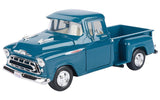 Motormax 1/24 Scale 1957 Chevy 3100 Stepside Diecast Model Green 79381