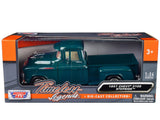 Motormax 1/24 Scale 1957 Chevy 3100 Stepside Diecast Model Green 79381