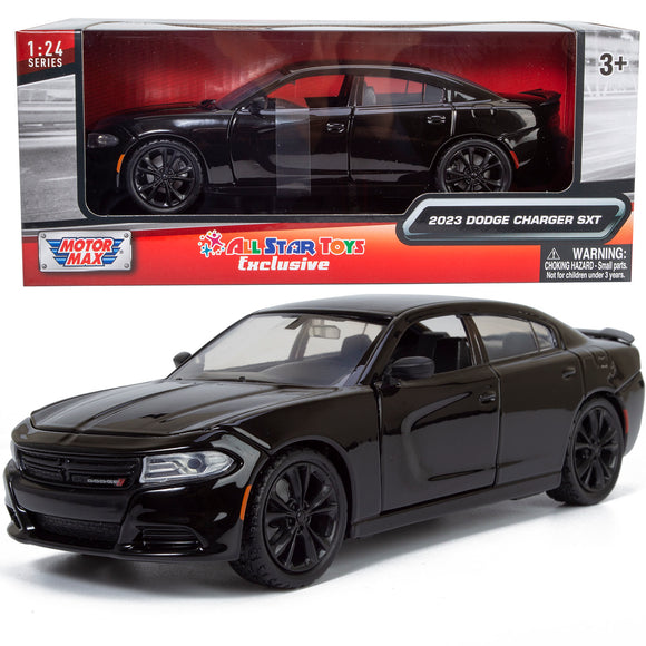 All Star Toys Exclusive 2023 Dodge Charger SXT Black 1/24 Diecast Model Motormax 79387