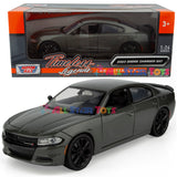 2023 Dodge Charger SXT Dark Grey 1/24 Diecast Model Motormax 79387