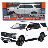 In stock! 2025 Chevrolet Tahoe Z71 1/24 Diecast Car Model Motormax 79392 WHITE