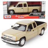 All Star Toys Exclusive 2006 Chevrolet Silverado 1500 Extended Cab Sandstone Metallic 1:25 Diecast Model MotorMax 79393 Sandstone/champagne/beige