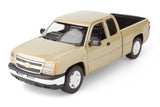 All Star Toys Exclusive 2006 Chevrolet Silverado 1500 Extended Cab Sandstone Metallic 1:25 Diecast Model MotorMax 79393 Sandstone/champagne/beige
