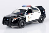 2015 Ford Explorer Los Angeles Police Department LAPD Police Interceptor Utility 1:43 Diecast Police Car with Acrylic Display Case 79493 Black&White